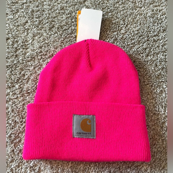 Carhartt Hot Pink Knit Cuffed Beanie - Picture 1 of 4